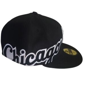 Chicago White Soxs New Era Black embroidered fitted baseball cap hat